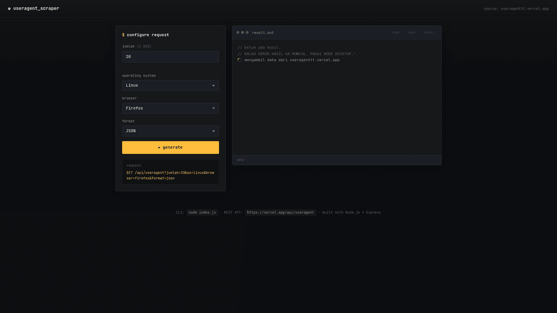 Cuplikan Generate Useragent