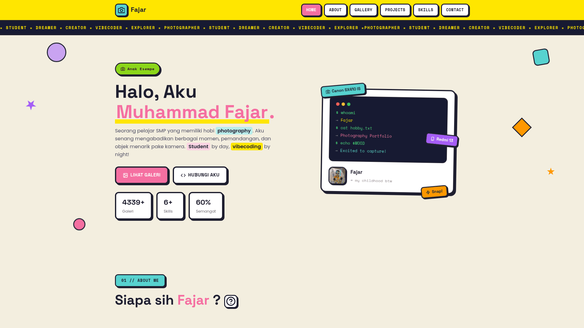 Cuplikan Portofolio Fotografi